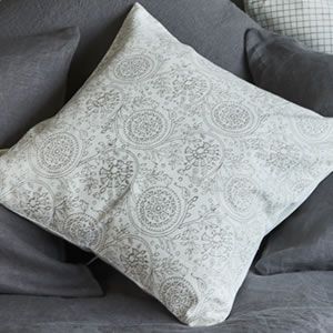 PICHOLA outline floral design cushion cover French grey