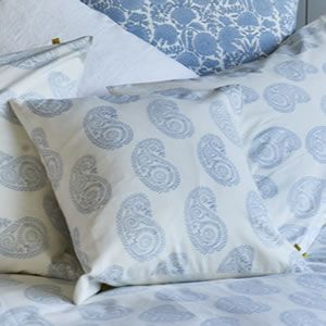 ANJUNA paisley design cushion cover chambray blue