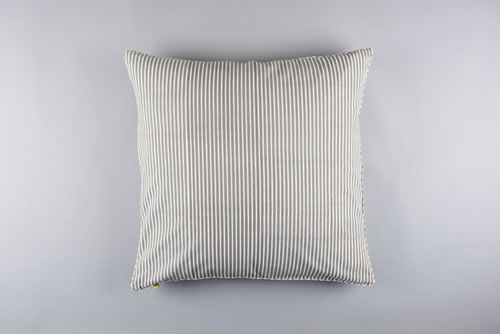 BAGA hand printed stripe floor cushion cover in French grey