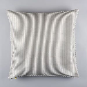 BAGA hand printed stripe floor cushion cover in French grey