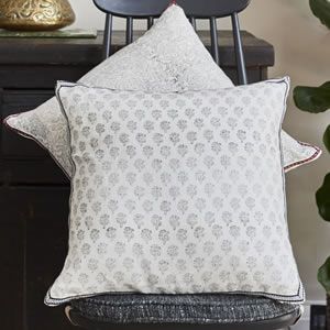 ASSAM pretty Indian inspired design cushion cover in linen